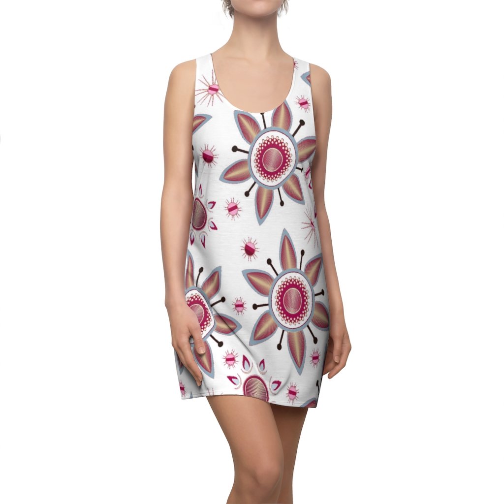 BirdGirls Orbital Flower Women's Cut & Sew Racerback Dress - The BirdGirls