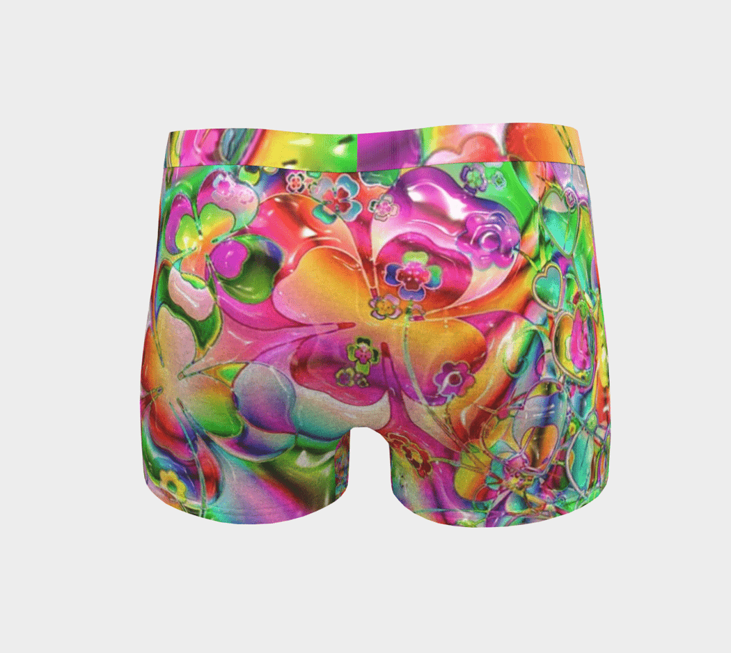 BirdGirls Neon Flowers Boy Shorts - The BirdGirls