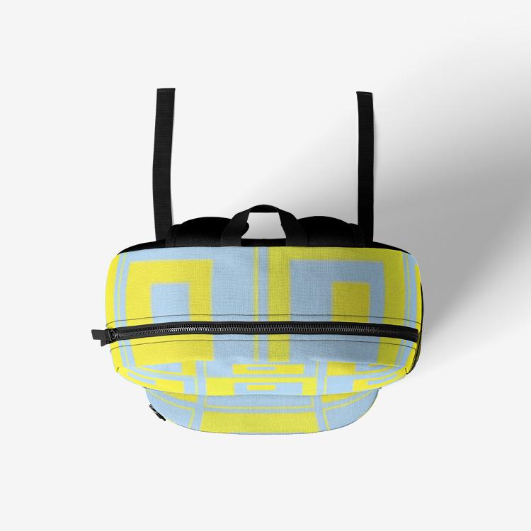 Lemon Squares Retro Colorful Print Trendy Backpack - The BirdGirls