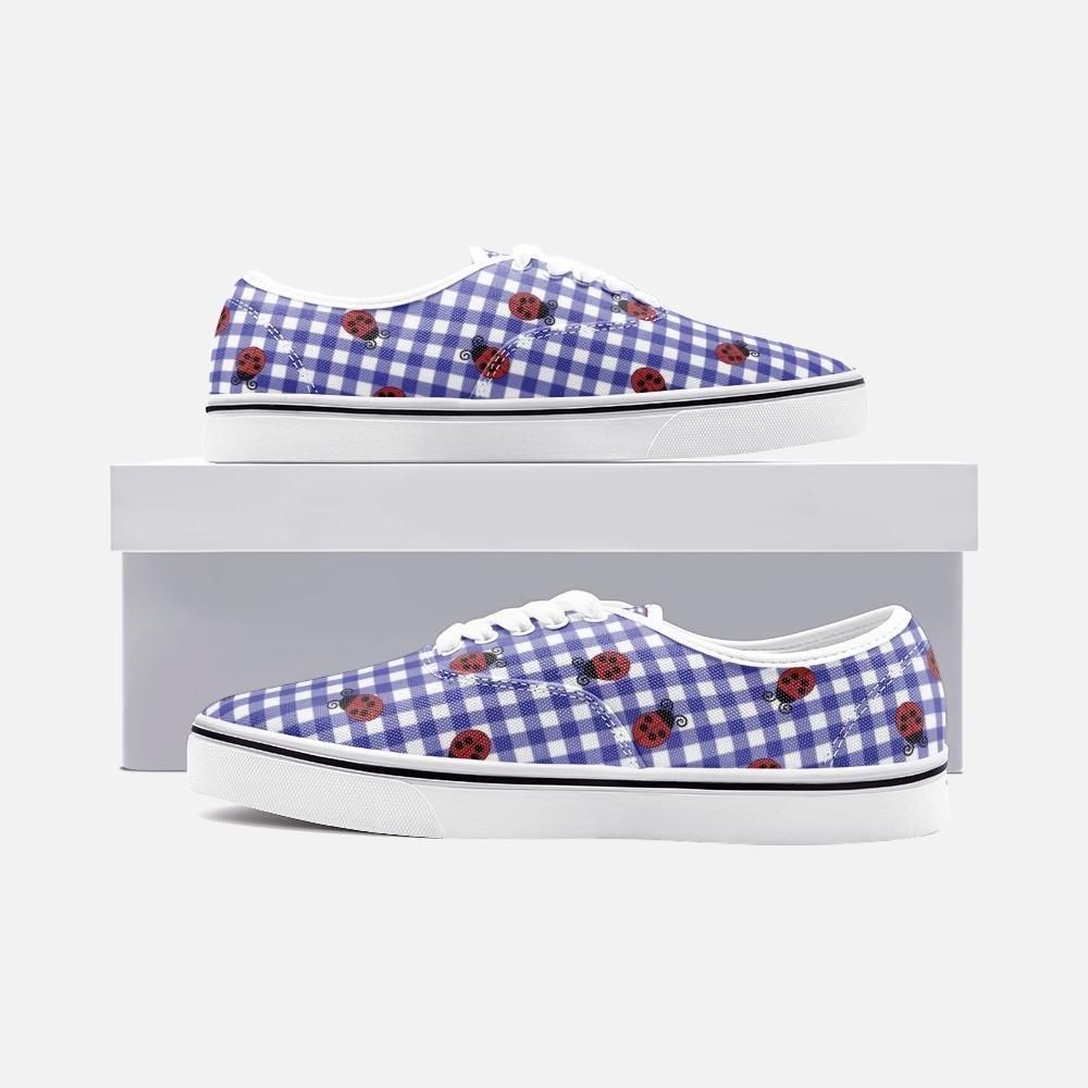 BirdGirls Ladybug Unisex Canvas Shoes Fashion Low Cut Loafer Sneakers - The BirdGirls