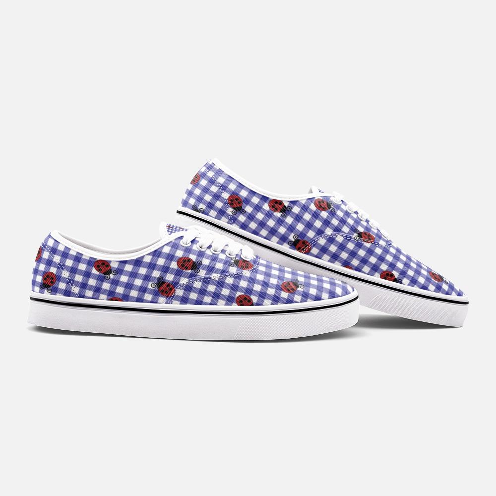 BirdGirls Ladybug Unisex Canvas Shoes Fashion Low Cut Loafer Sneakers - The BirdGirls