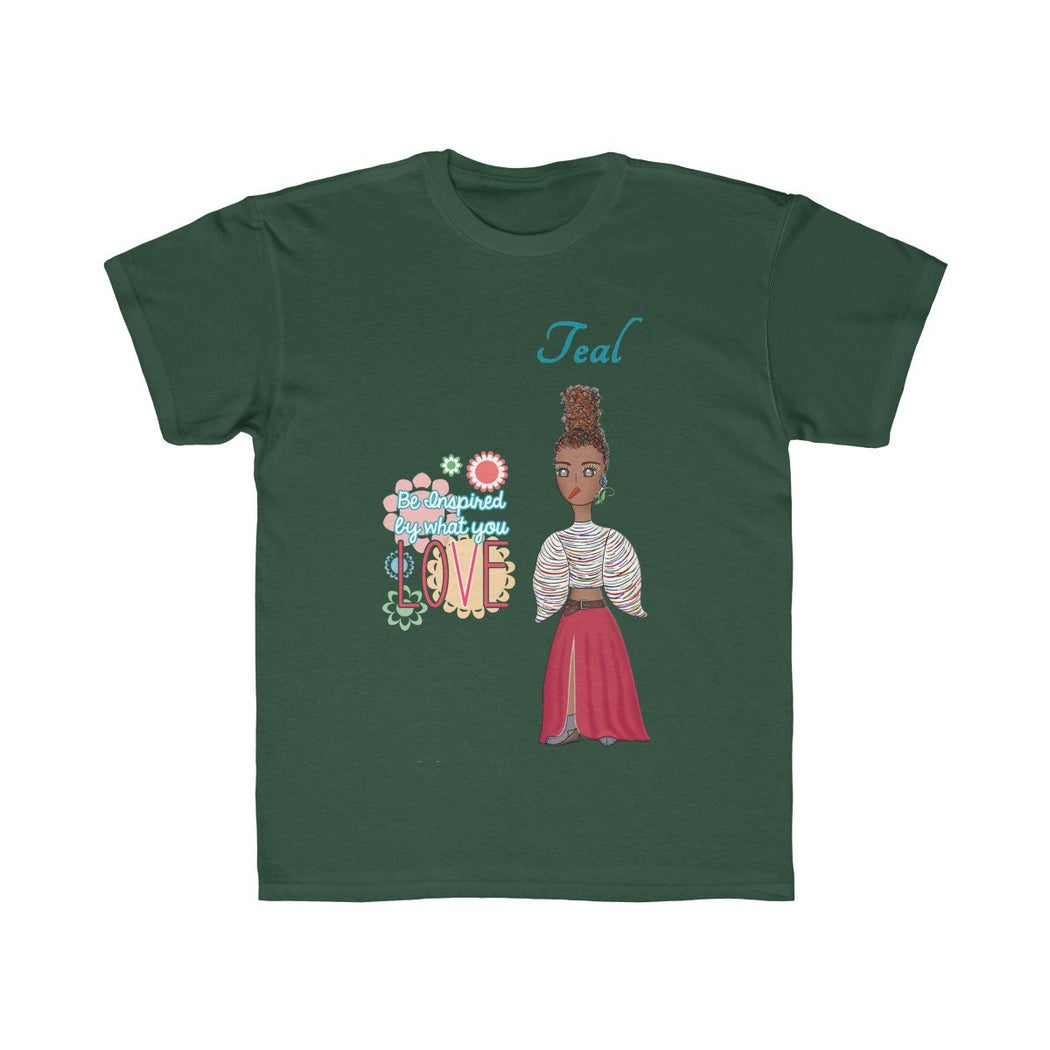 Teal Kids Regular Fit Tee - The BirdGirls
