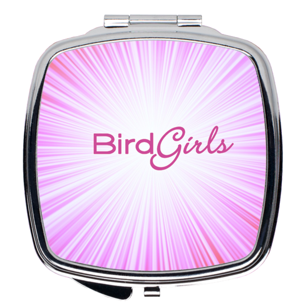 BirdGirls Pink Sunburst Compact Mirror - thebirdgirls.com