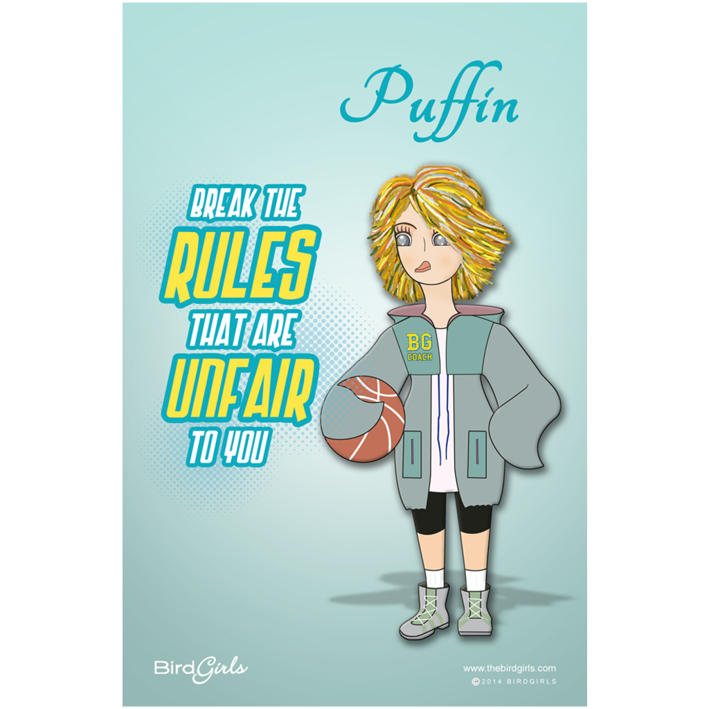 Puffin Slogan Art Posters - thebirdgirls.com