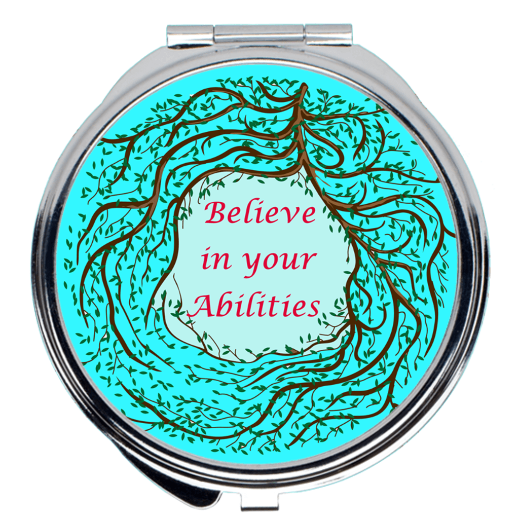 Believe in Your Abilities Compact Mirror - thebirdgirls.com