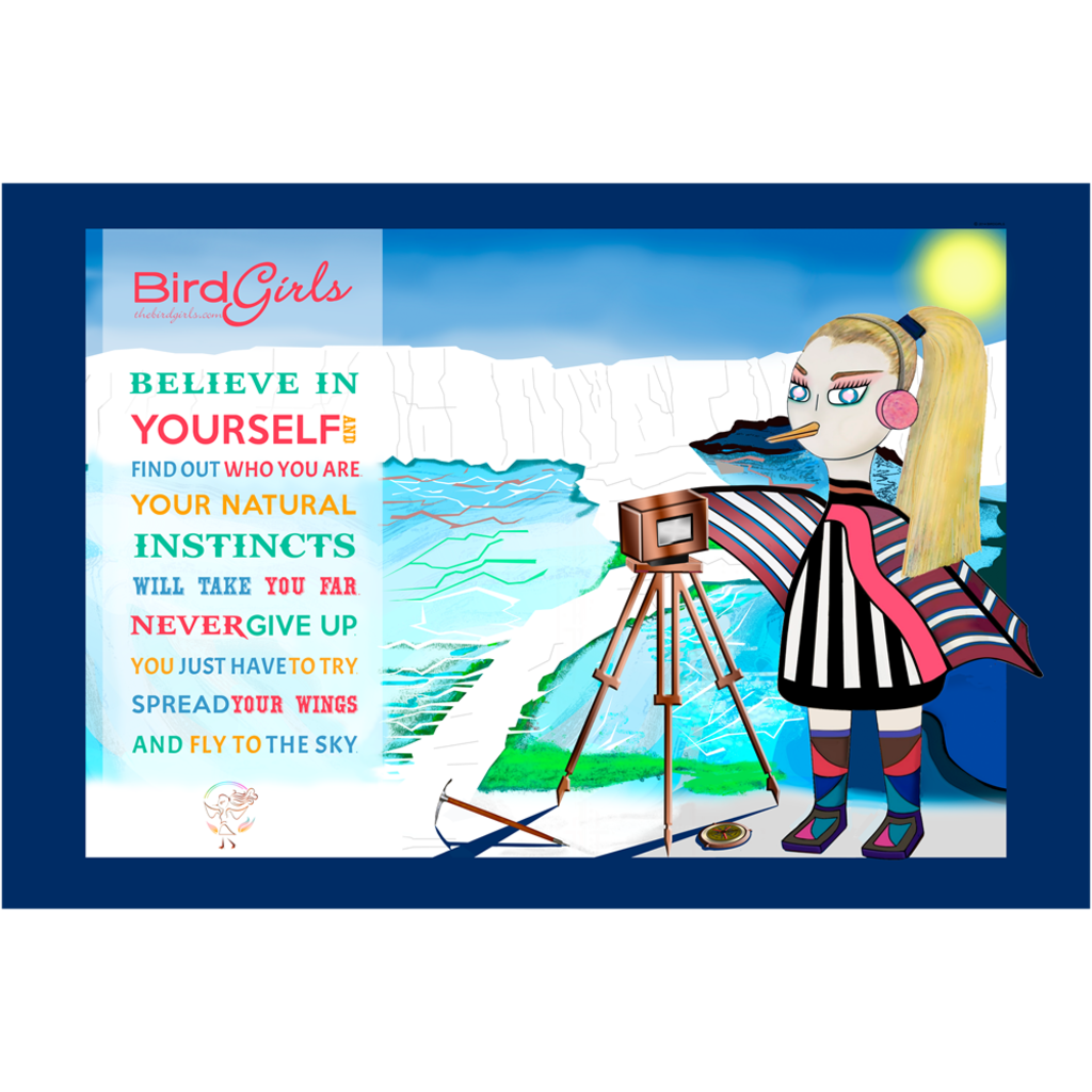 Snowy Rectanle Art Posters - thebirdgirls.com