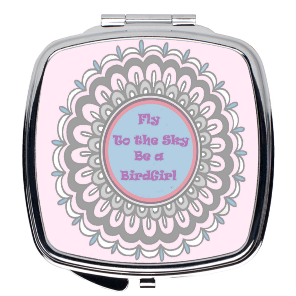 BirdGirls Henna Flower Compact Mirror - thebirdgirls.com