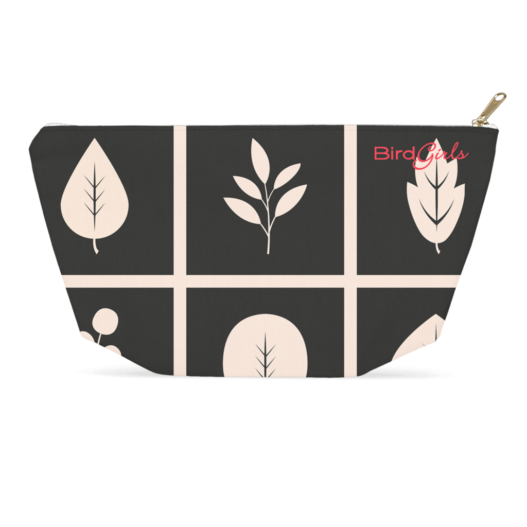 BirdGirl Leaf Pattern Accessory Pouches - thebirdgirls.com