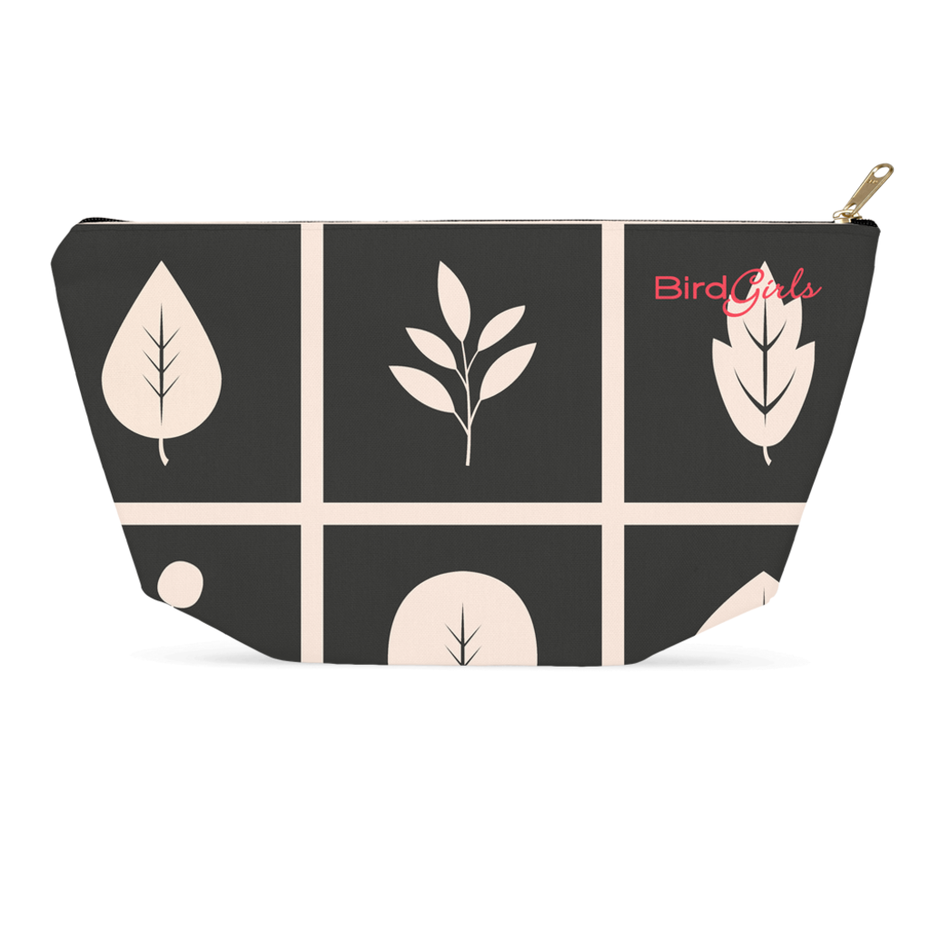 BirdGirl Leaf Pattern Accessory Pouches - thebirdgirls.com