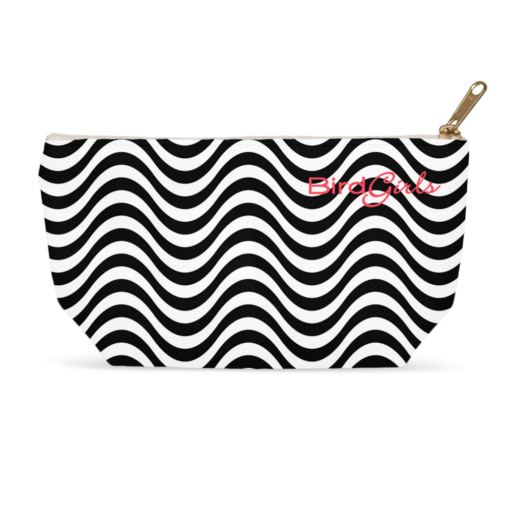BirdGirls Black and White Accessory Pouches - thebirdgirls.com