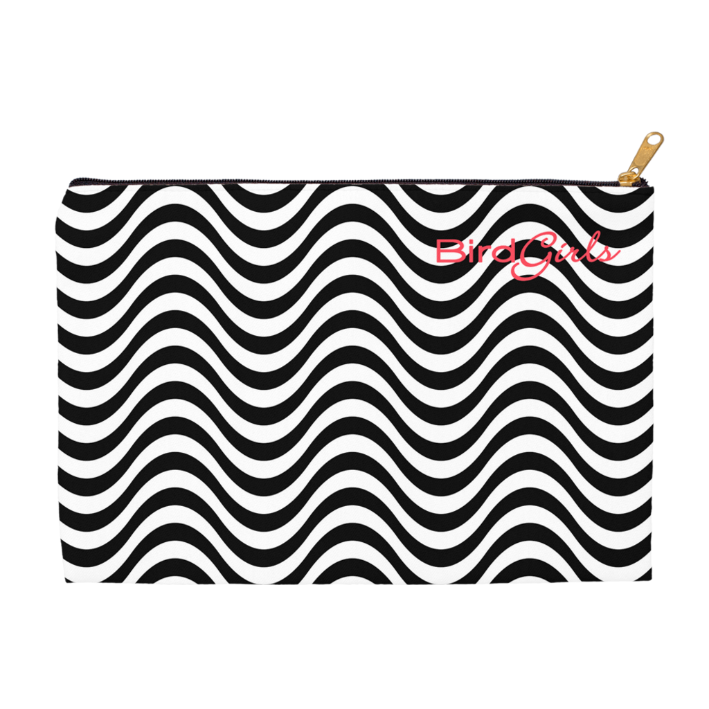 BirdGirls Black and White Accessory Pouches - thebirdgirls.com
