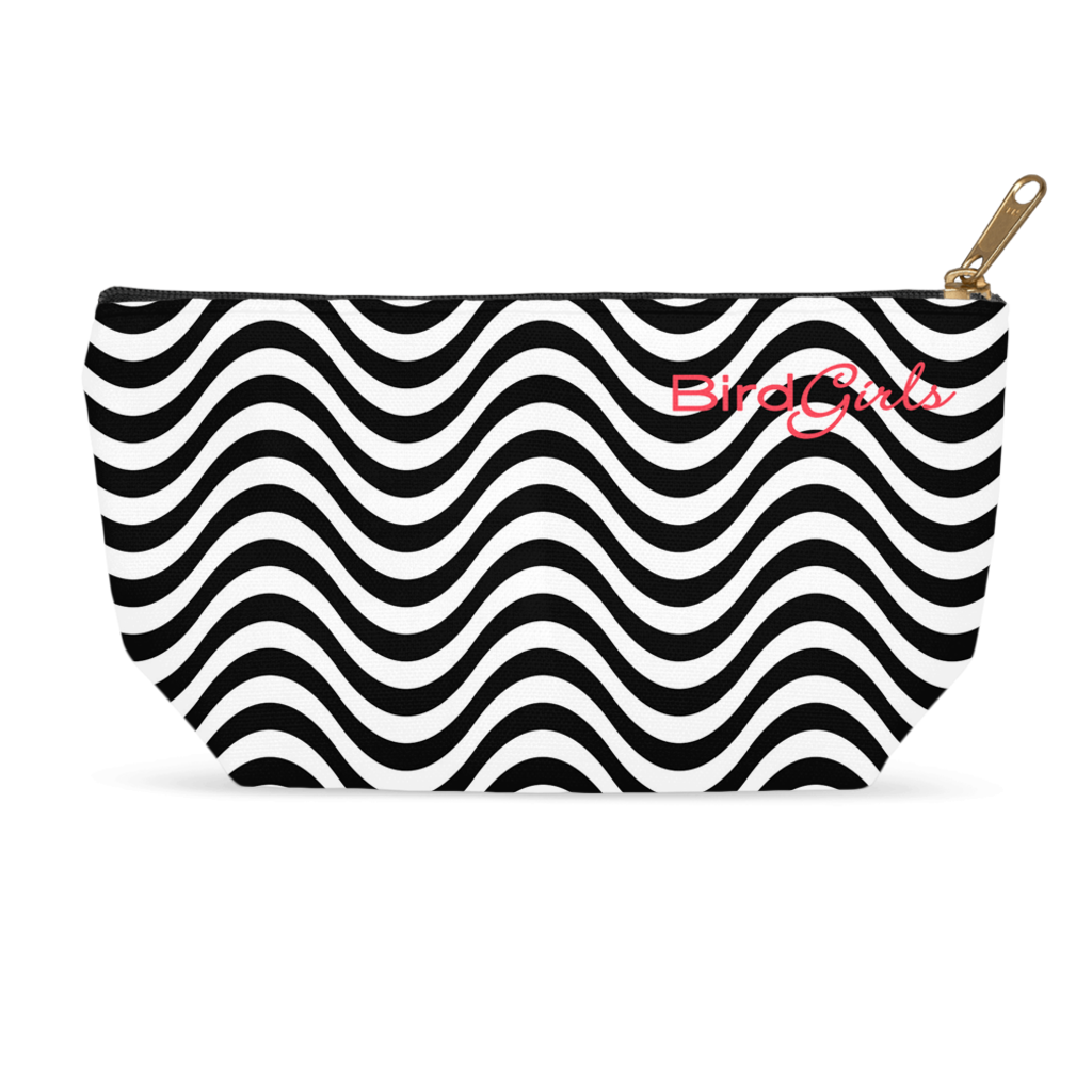 BirdGirls Black and White Accessory Pouches - thebirdgirls.com