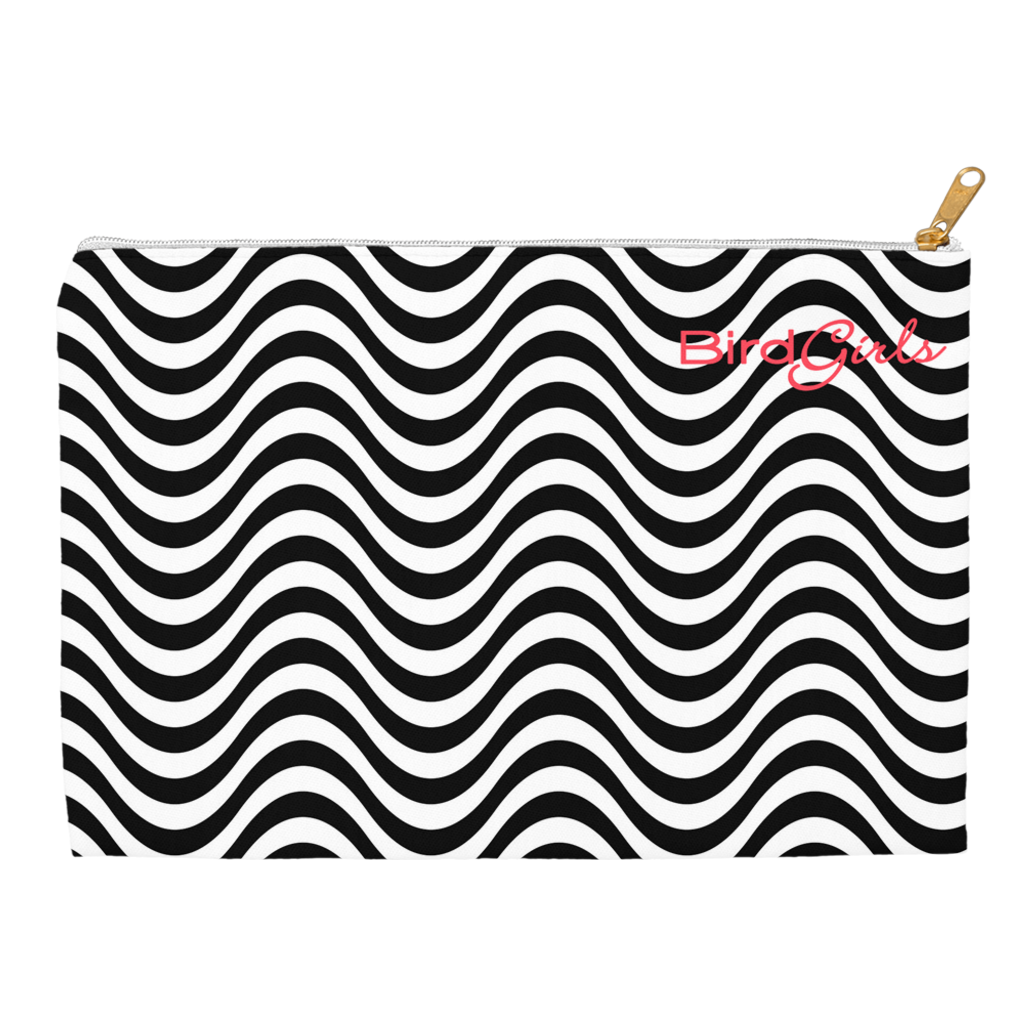 BirdGirls Black and White Accessory Pouches - thebirdgirls.com