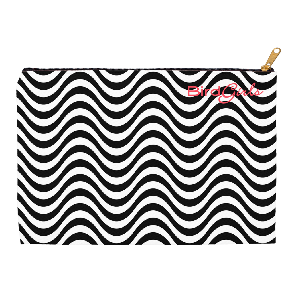 BirdGirls Black and White Accessory Pouches - thebirdgirls.com