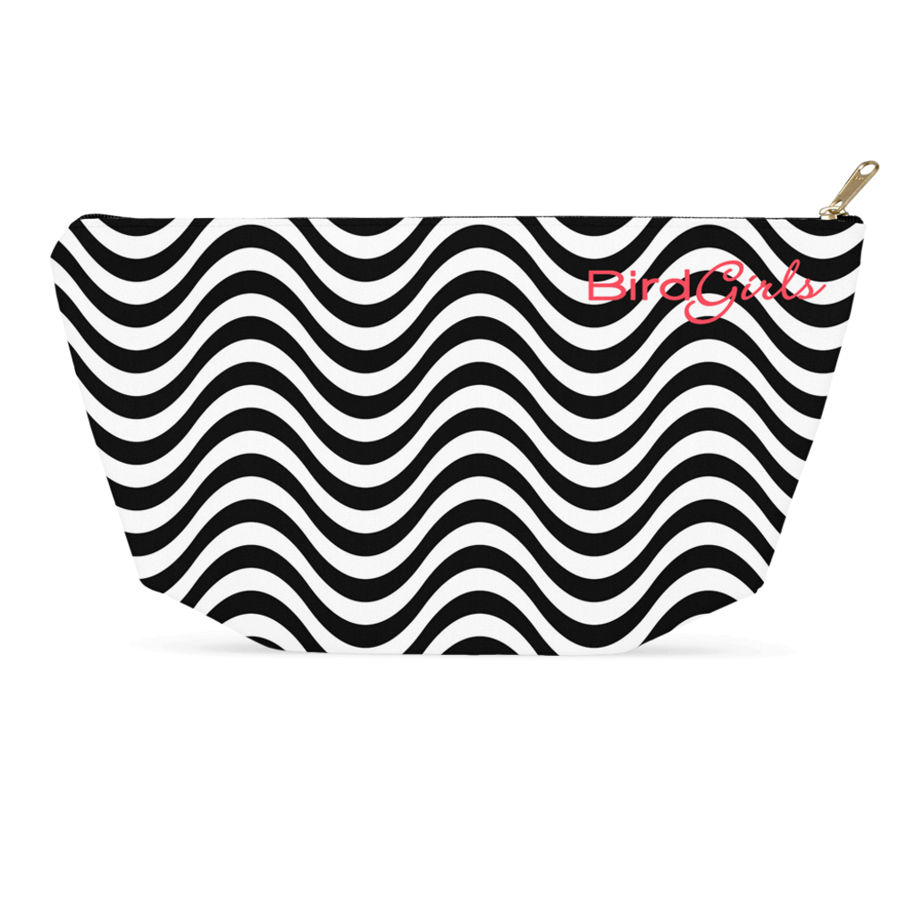 BirdGirls Black and White Accessory Pouches - thebirdgirls.com