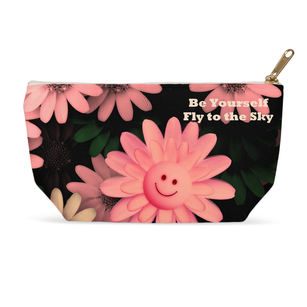 BirdGirls Pink Flowers Accessory Pouches - thebirdgirls.com