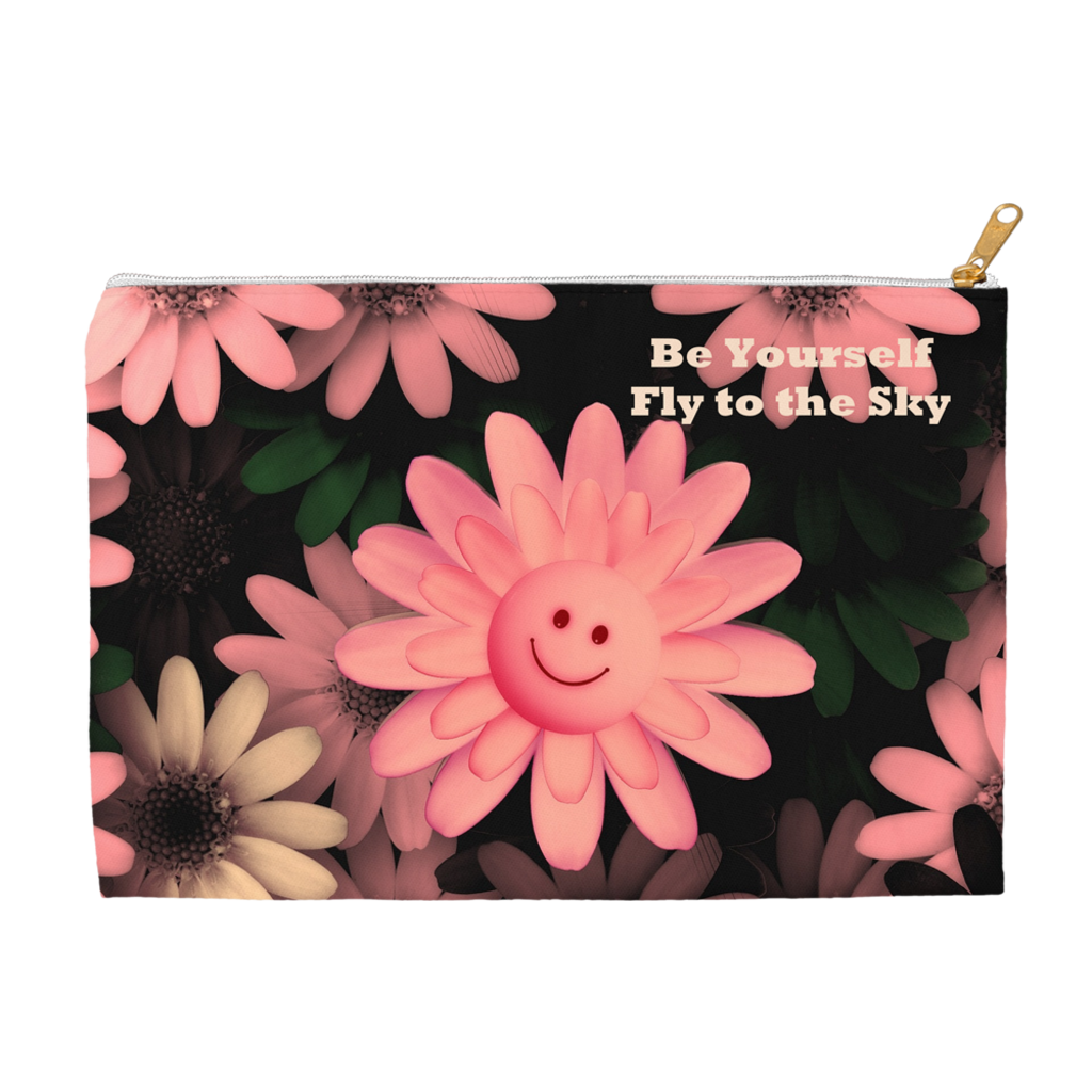 BirdGirls Pink Flowers Accessory Pouches - thebirdgirls.com