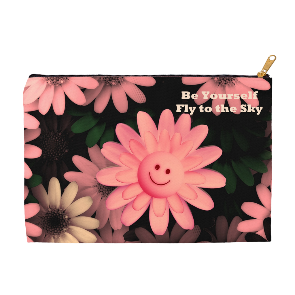 BirdGirls Pink Flowers Accessory Pouches - thebirdgirls.com