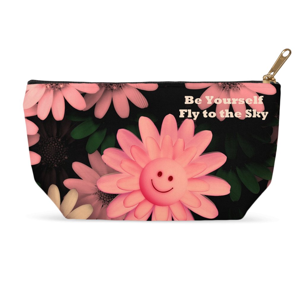 BirdGirls Pink Flowers Accessory Pouches - thebirdgirls.com