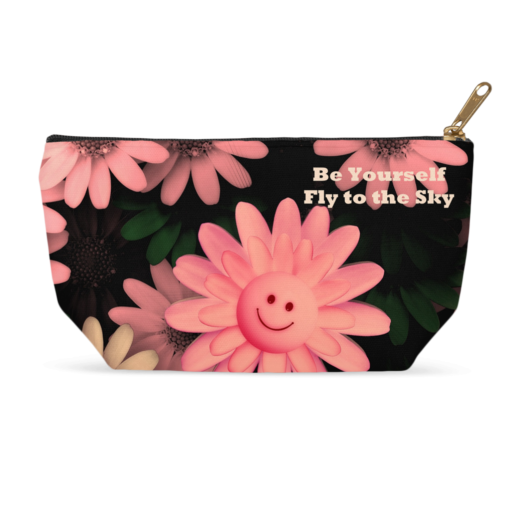 BirdGirls Pink Flowers Accessory Pouches - thebirdgirls.com