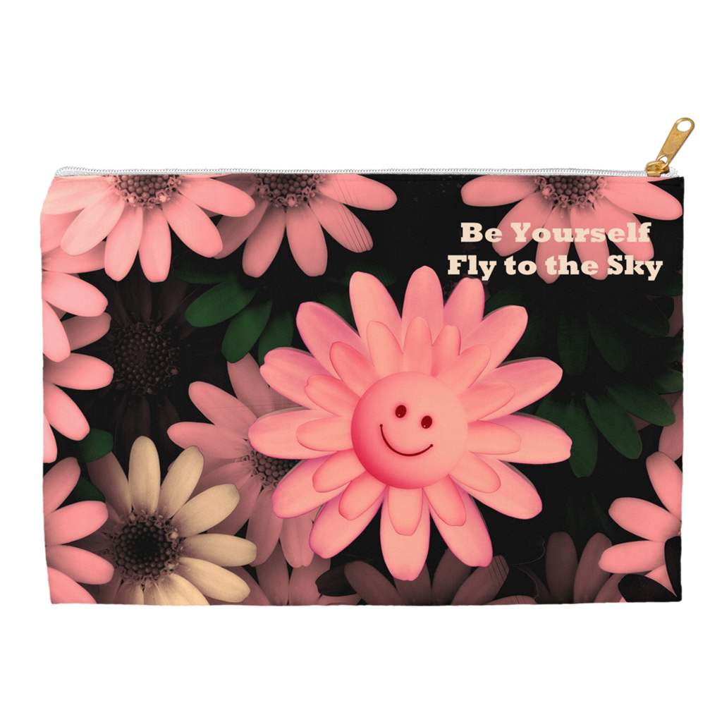 BirdGirls Pink Flowers Accessory Pouches - thebirdgirls.com
