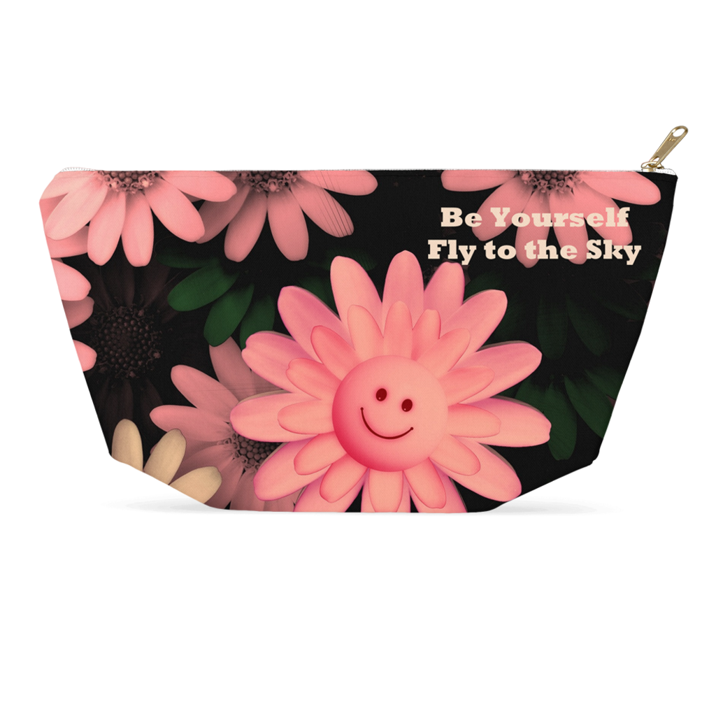 BirdGirls Pink Flowers Accessory Pouches - thebirdgirls.com