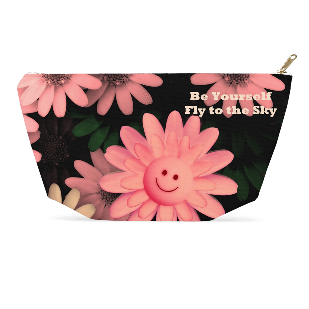 BirdGirls Pink Flowers Accessory Pouches - thebirdgirls.com