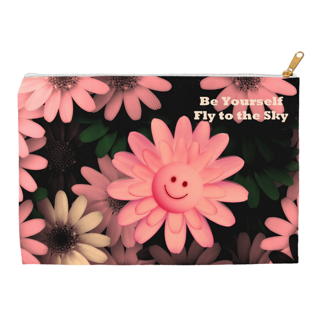 BirdGirls Pink Flowers Accessory Pouches - thebirdgirls.com