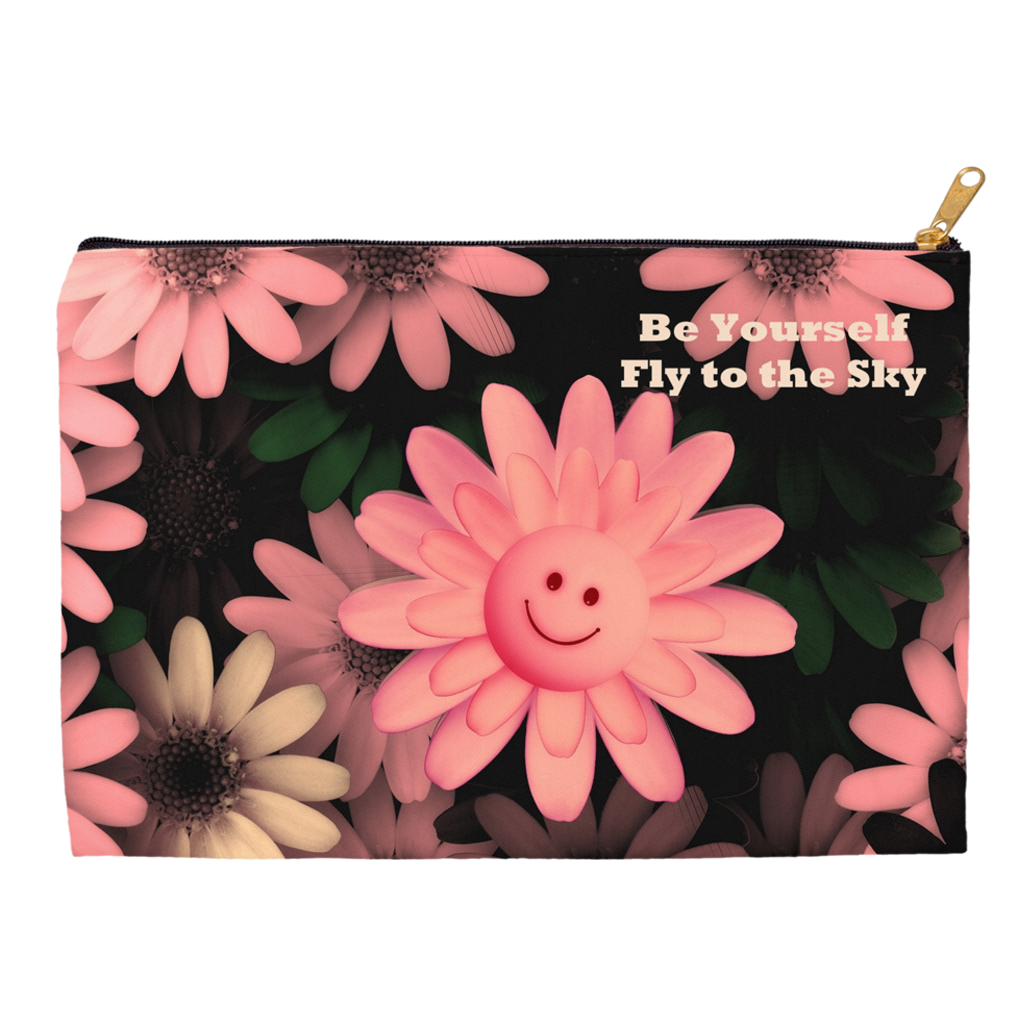 BirdGirls Pink Flowers Accessory Pouches - thebirdgirls.com
