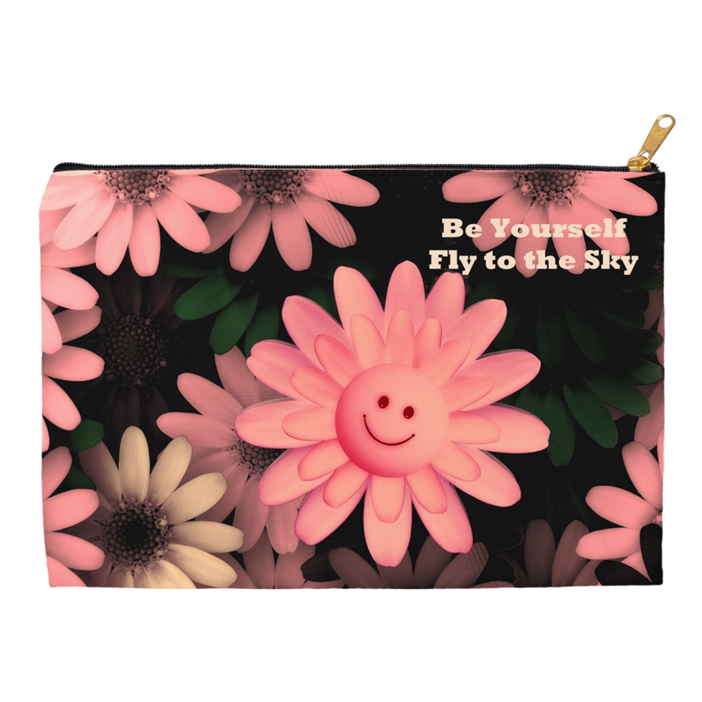 BirdGirls Pink Flowers Accessory Pouches - thebirdgirls.com