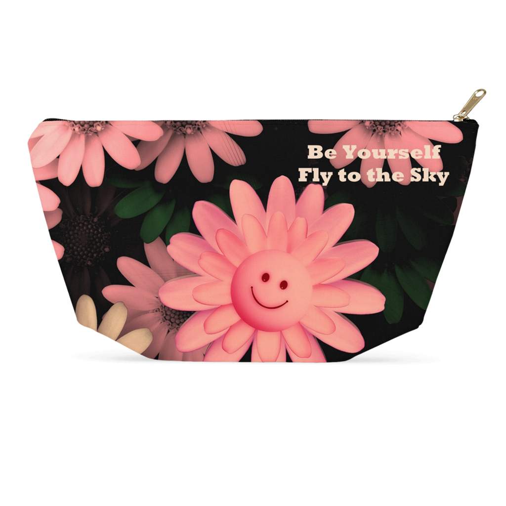 BirdGirls Pink Flowers Accessory Pouches - thebirdgirls.com
