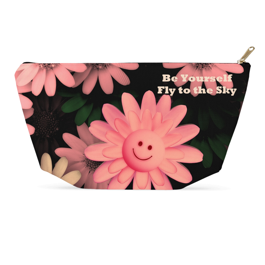 BirdGirls Pink Flowers Accessory Pouches - thebirdgirls.com