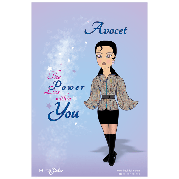 Avocet Slogan Art Posters - The BirdGirls