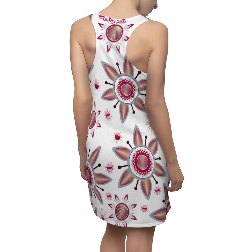 BirdGirls Orbital Flower Women's Cut & Sew Racerback Dress - The BirdGirls