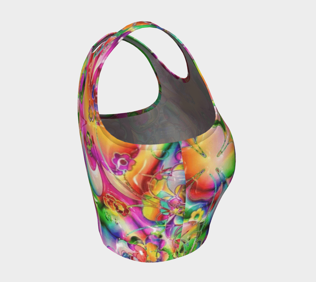 BirdGirls Neon Flower Crop Top - The BirdGirls
