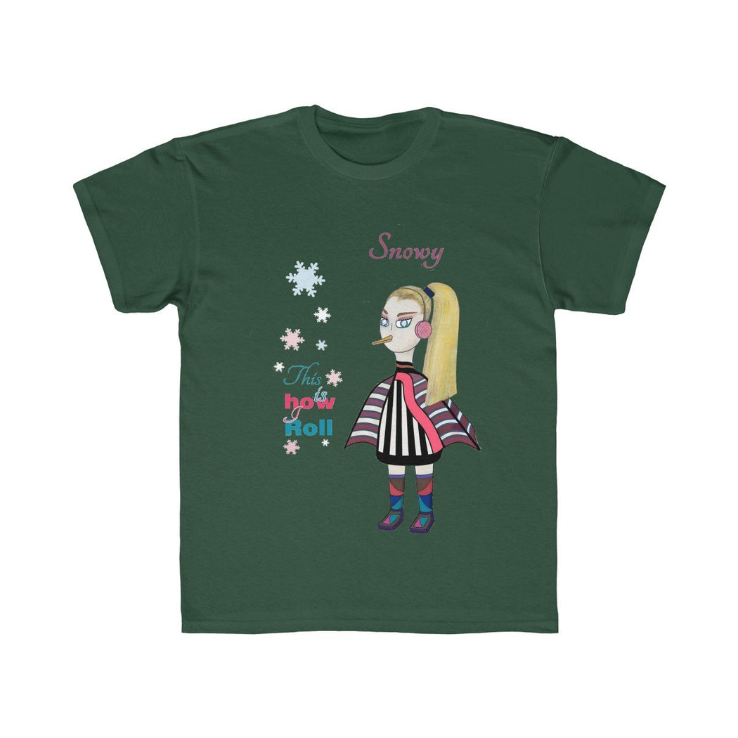 Snowy Kids Regular Fit Tee - The BirdGirls