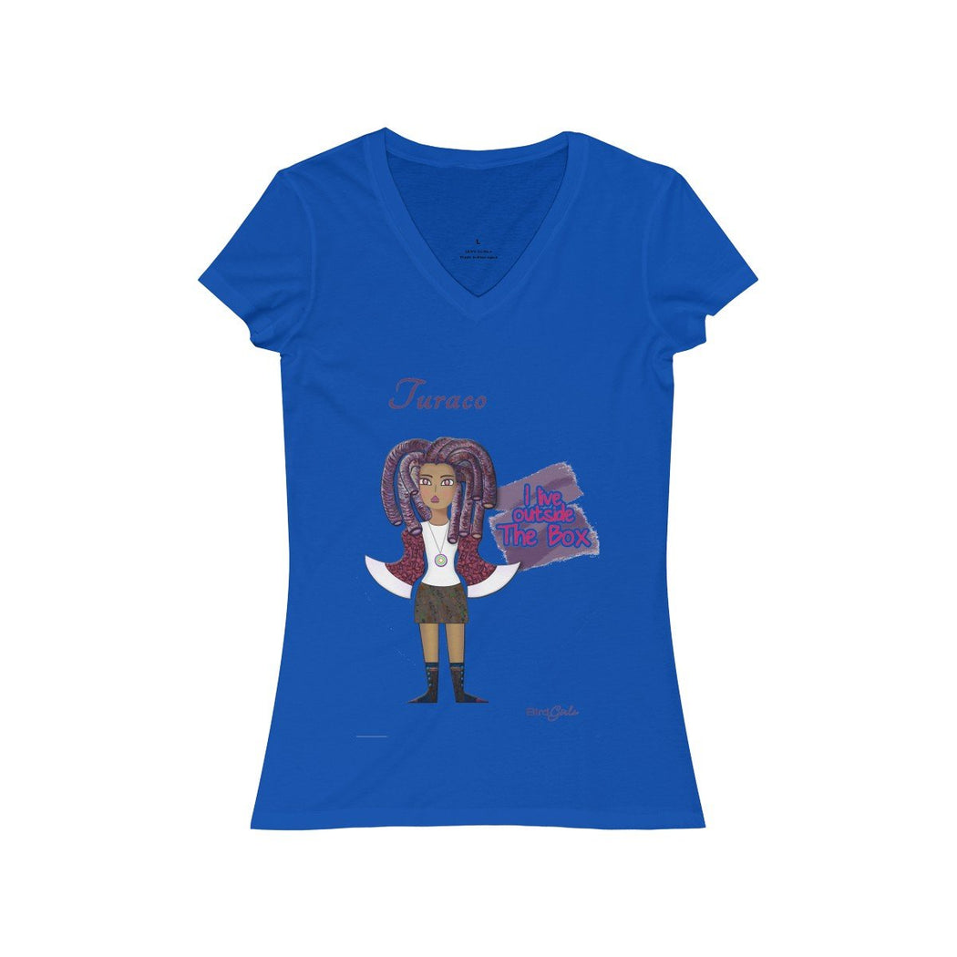 Turaco Women's Jersey Short Sleeve V-Neck Tee - The BirdGirls