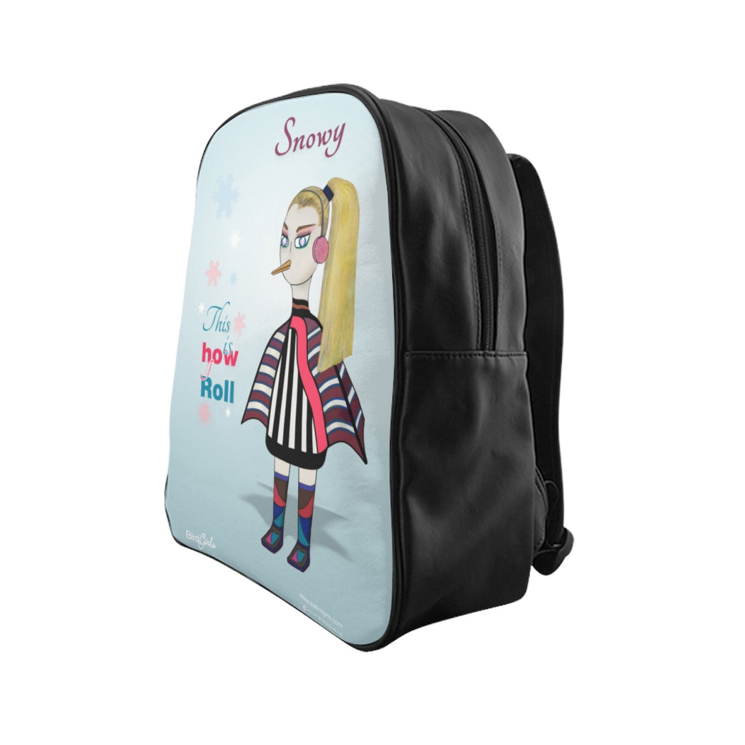Snowy BirdGirl School Backpack - thebirdgirls.com