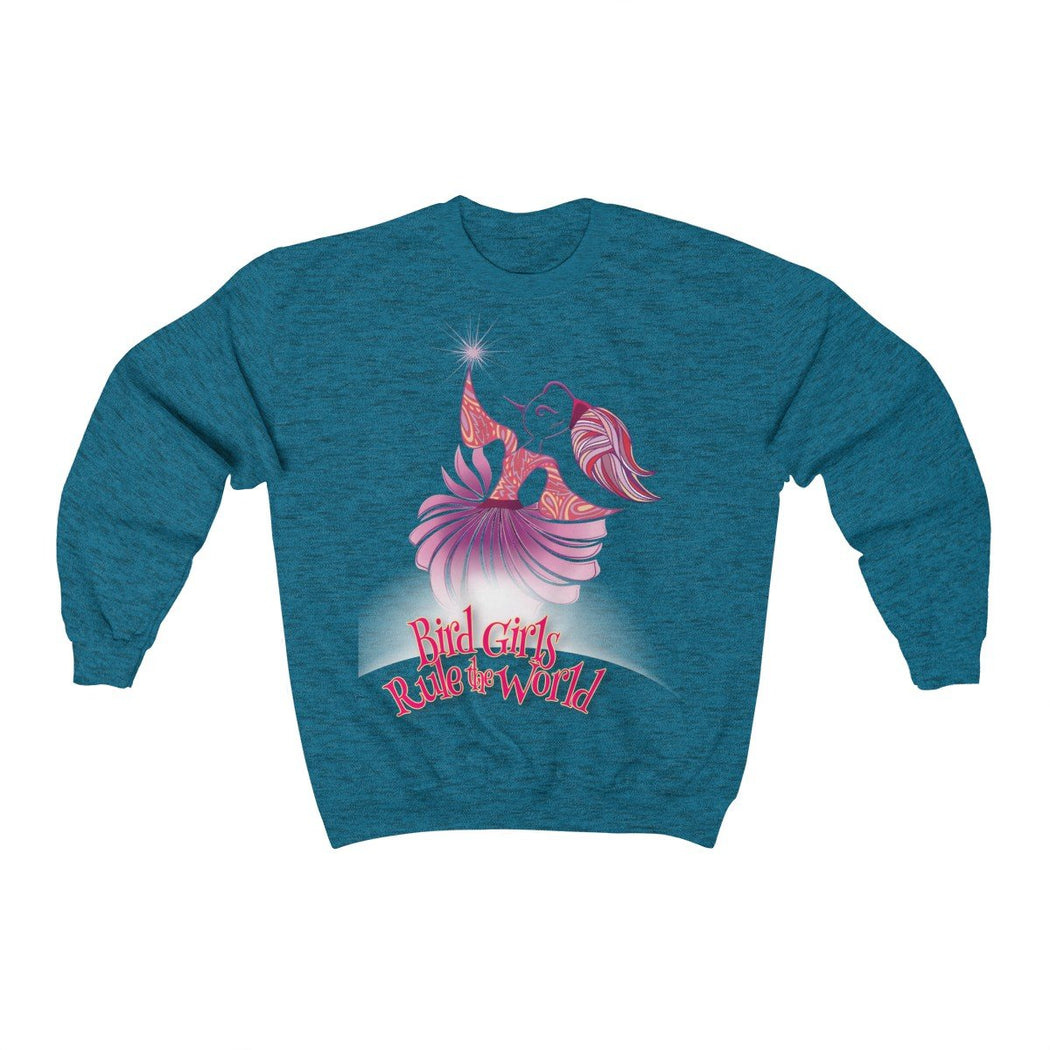 BirdGirls Rule the World Unisex Heavy Blend™ Crewneck Sweatshirt - The BirdGirls