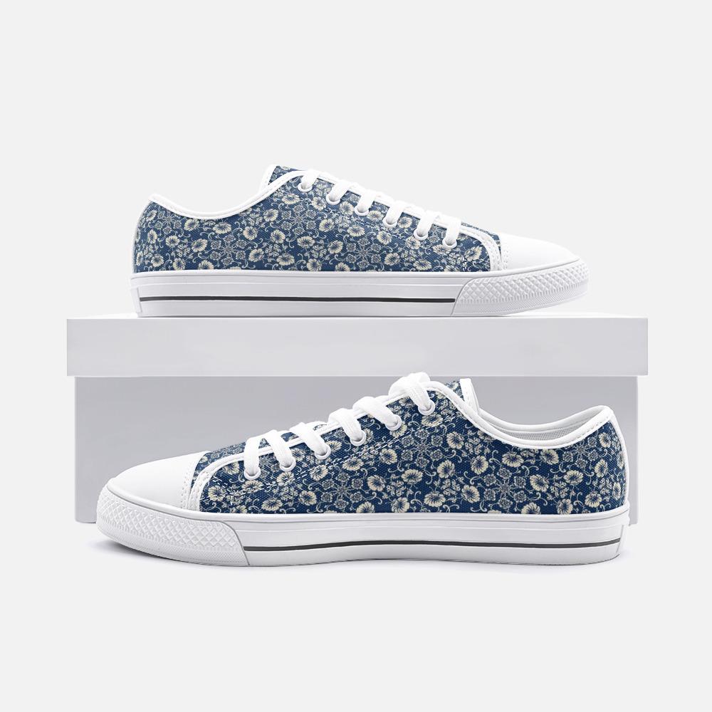 BirdGirls Denim Poppy Unisex Low Top Canvas Shoes - The BirdGirls