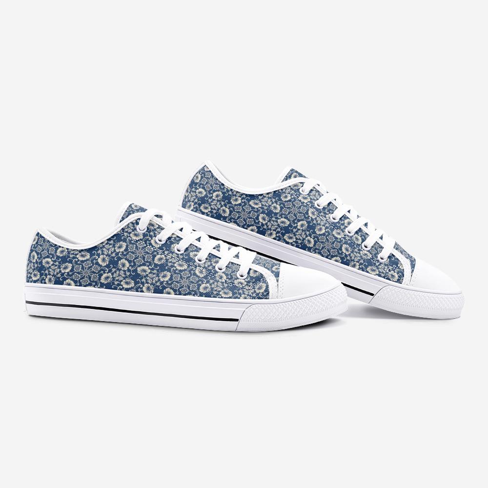 BirdGirls Denim Poppy Unisex Low Top Canvas Shoes - The BirdGirls