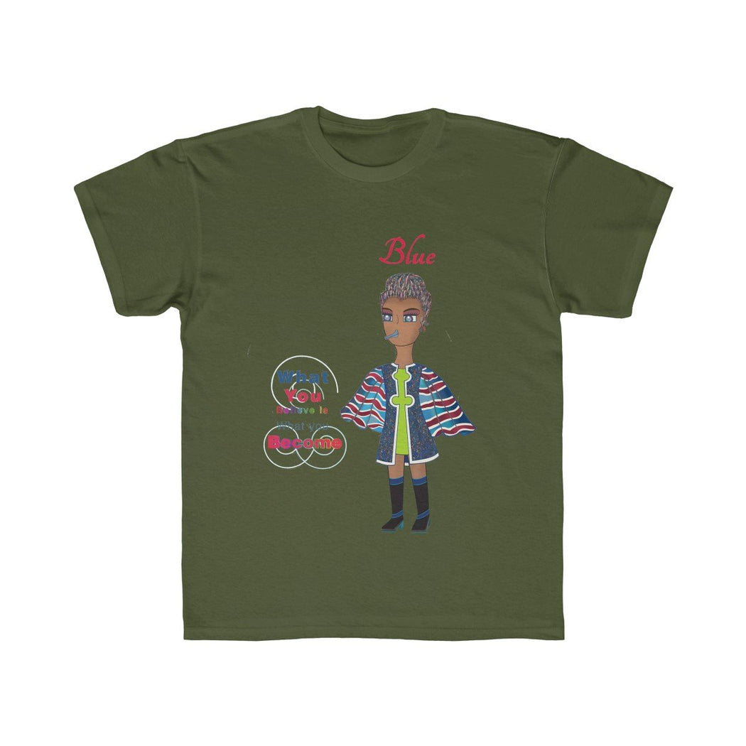 Blue Kids Regular Fit Tee - The BirdGirls