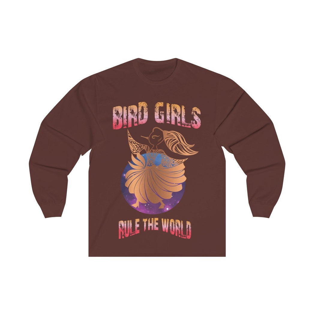 Copper BirdGirls Rule the World Unisex Long Sleeve Tee - The BirdGirls