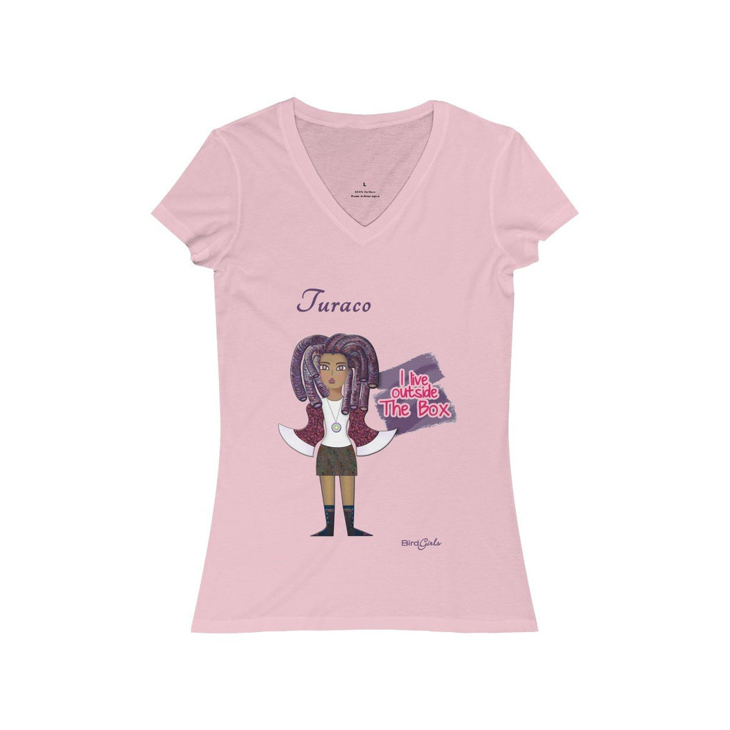 Turaco Women's Jersey Short Sleeve V-Neck Tee - The BirdGirls