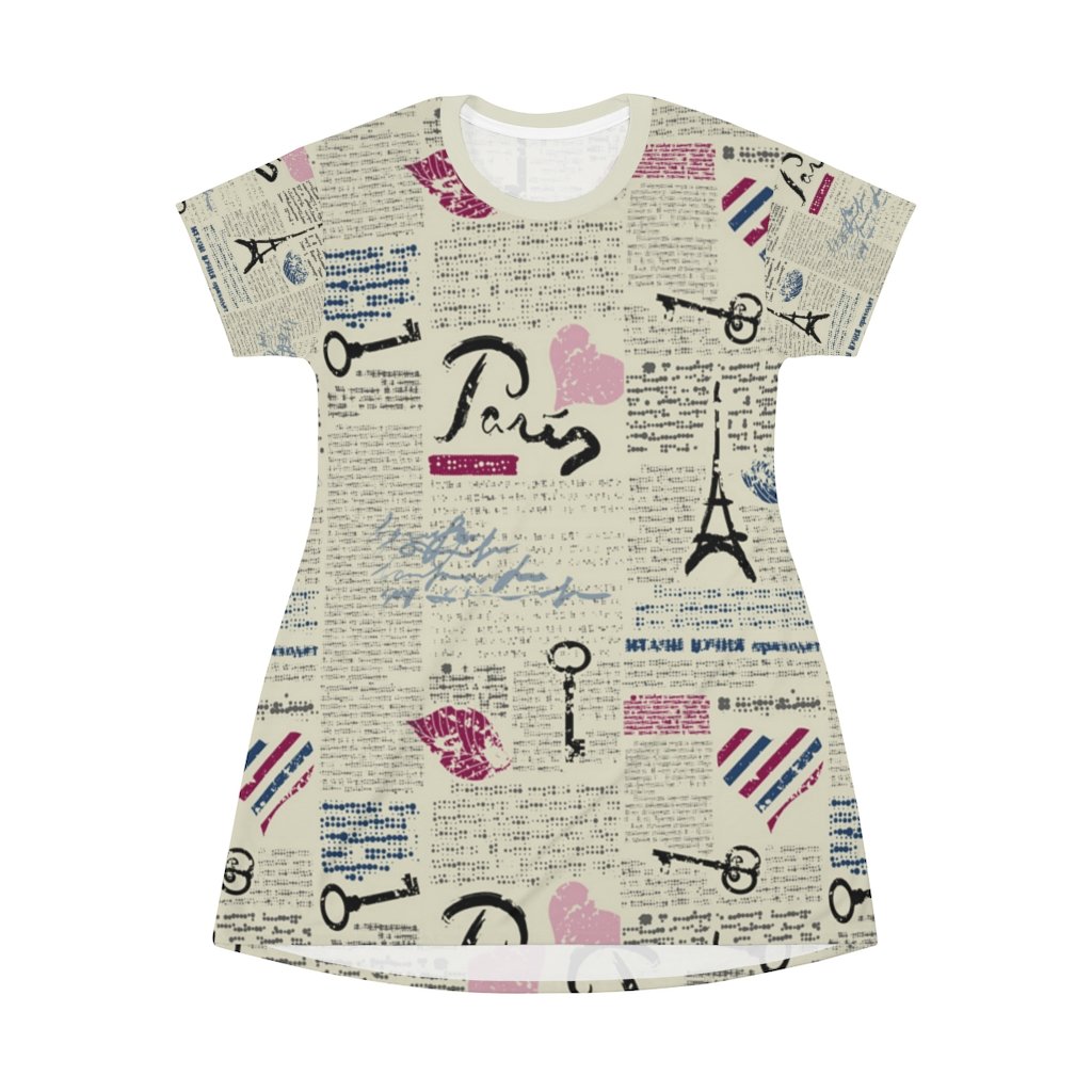 BirdGirls Print Ad All Over Print T-Shirt Dress - The BirdGirls