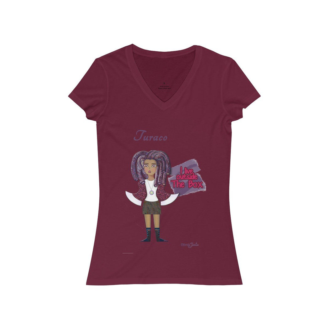Turaco Women's Jersey Short Sleeve V-Neck Tee - The BirdGirls