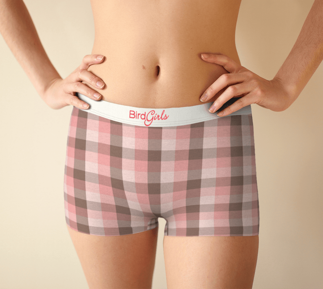 BirdGirls Plaid Boy Shorts - The BirdGirls