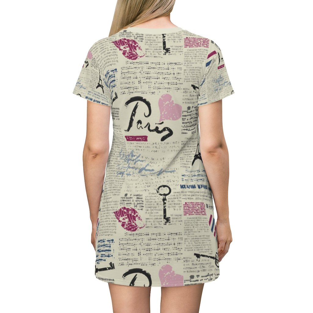 BirdGirls Print Ad All Over Print T-Shirt Dress - The BirdGirls
