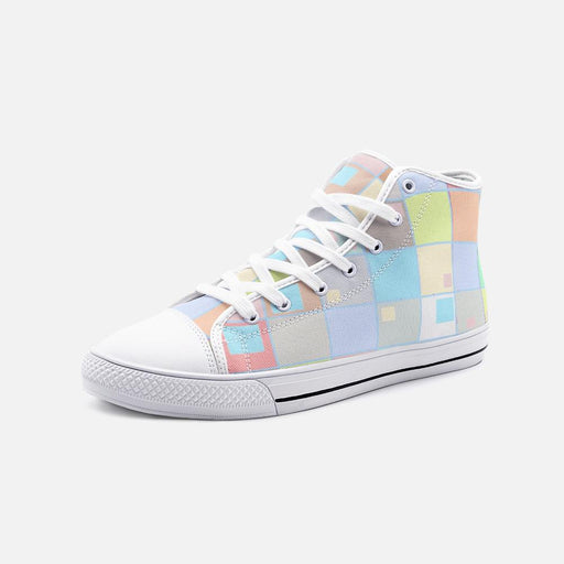 BirdGirls Square Sorbet Unisex High Top Canvas Shoes - The BirdGirls