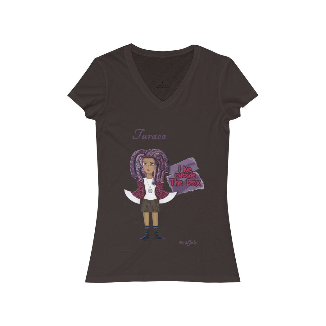 Turaco Women's Jersey Short Sleeve V-Neck Tee - The BirdGirls